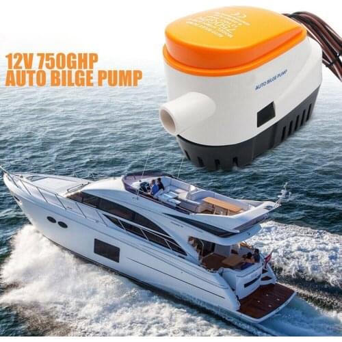 Automatic 12V Bilge Pump 750Gph with Internal Float Switch Auto Water Boat Submersible Auto Pump with Float Switch Marine / Bait