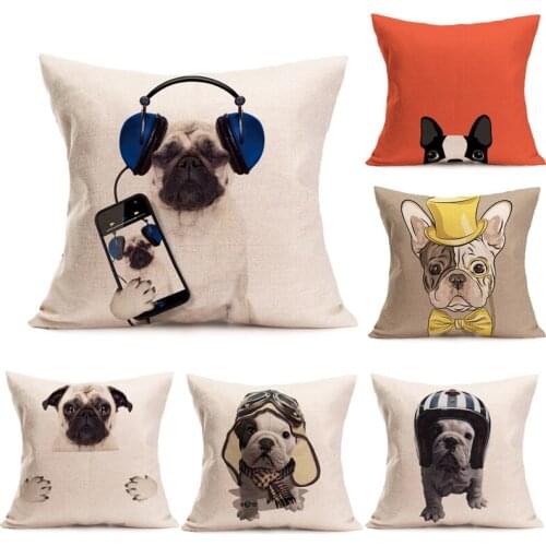 45cm*45cm Animal dog in a hat pillow cover sofa cushion cover decorative cushion covers brand pillow for pillow case