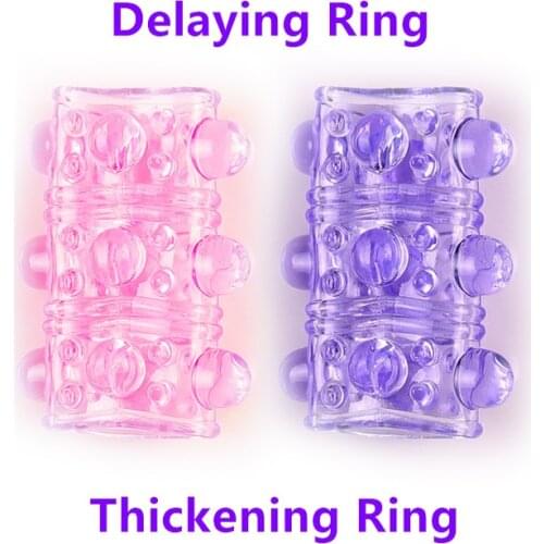 Dildo Cock Ring Penis Sleeve Sex Products Silicone TPR Gay Sex toys for Men Male Penis Ring Delay Ejaculation Train No Vibrator