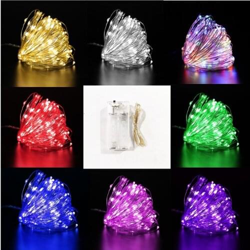 Wedding Decoration 1M-10M Copper Wire String Lights Led Outdoor Battery Operated Garland Baby Shower Birthday Party Decorations