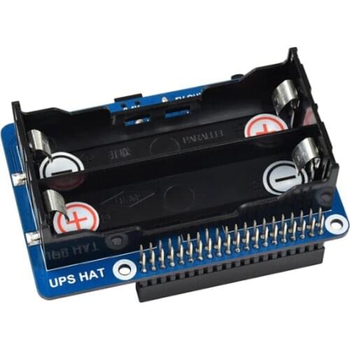 Waveshare Uninterruptible Power Supply UPS HAT For Raspberry Pi, Stable 5V Power Output,The 18650 batteries are NOT included