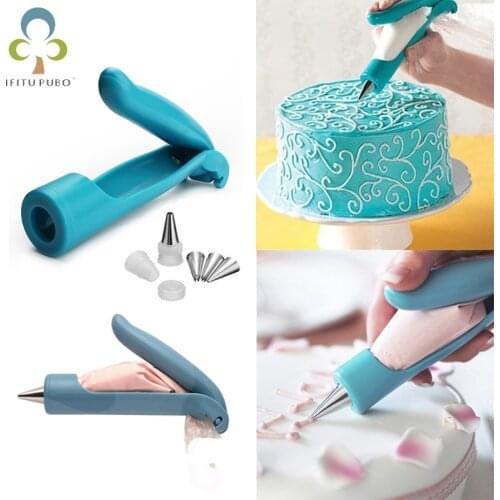 Pastry Icing Pen Cake Tools Piping Bag Nozzle Tips Fondant Cream Syringe Tips Muffin Dessert Decorators Kitchen Accessories ZXH