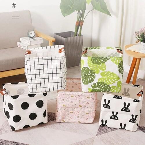 MICCK Foldable Laundry Basket Storage Basket Storage Box Barrels for Kids Sundries Book Toys Holder Home Container Organizer Bag