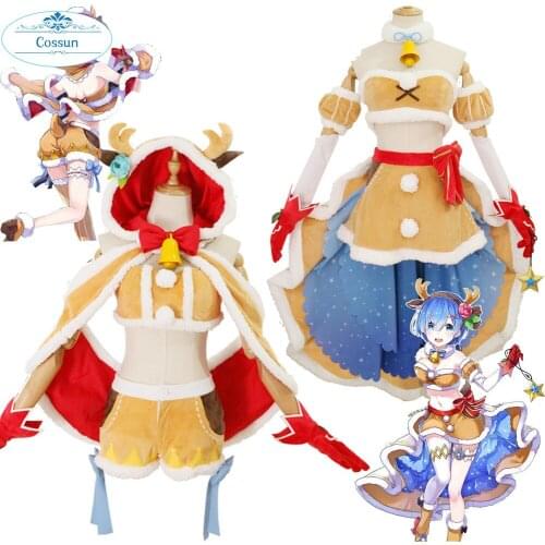 Custom size Re:Life in a different world from zero Rem Ram cosplay costume Christmas dress unifrom Halloween costumes Anime cos