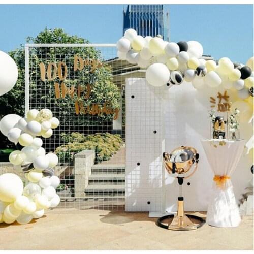 Square Wedding Birthday Arch Decoration Background Wrought Prop Single Arch Flower balloon Outdoor Lawn Mesh Screen Road Guide