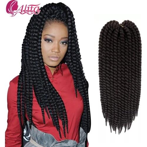 Mambo Twist Crochet Braids 22 Inch Ombre Color Synthetic Crochet Hair Jumbo Crochet Braids Extensions Braids Red Blonde Hair