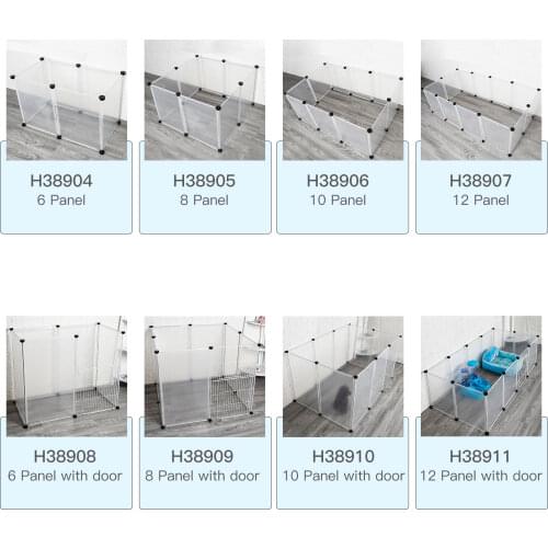 6-10 Panel Pet Playpen Dog Exercise Pen Large Portable Dog Fence Puppy Kennel House Cage for Dogs Cats Rabbits Pig Pet Supplies