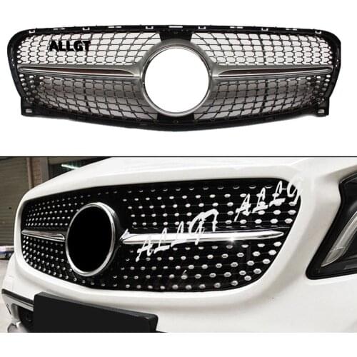 Refit Front Grill Grille Hood ABS fit for Mercedes-Benz GLA Class 220 250 260 X156 2014 2015 2016 Diamond