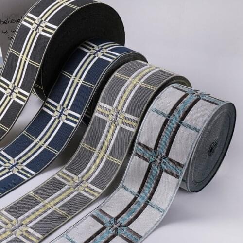 25M/Roll 8cm Wide Jacquard Embroidery Curtain Lace Trims Belts Curtain Accessories For Cushion Costumes Lace Ribbon Belt Trim