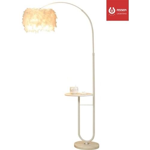 Nordic Decoration Home Ostrich Feather Floor Lamp Modern торшер напольный for Living Room Resin Standing Light Lighting