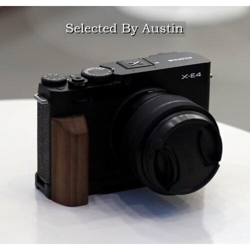 Hand Grip Quick Release Plate L Bracket For FUJI XE4 X E4 FUJIFILM Hand Made Arca Swiss Walnut