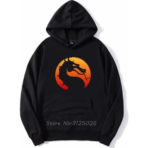 Mortal Kombat Logo hoodie Popular Fighting Game Novelty Hoodie Autumn Winter Men Zipper Sweatshirt Hoody Streetwear Harajuku