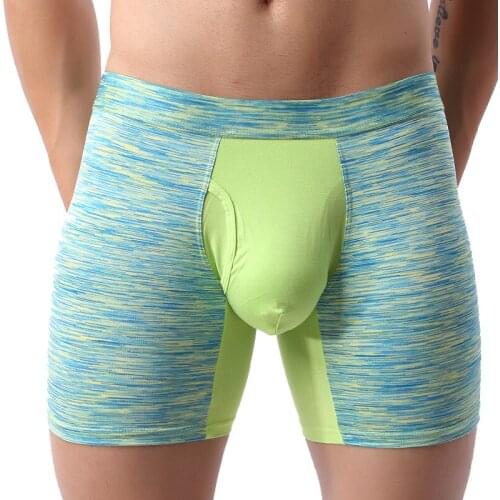 Brand Mens Underwear Long Boxer Shorts Sexy U Convex Men Panties Soft Modal Underpants Male Sports Long-legged Slip Boxershorts