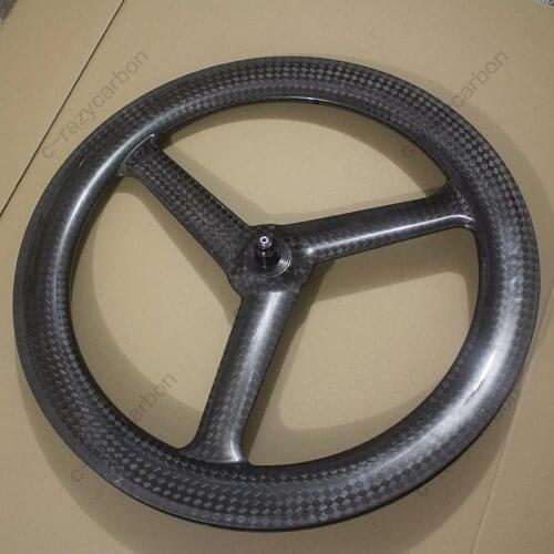 High Quality Aero TT Carbon 3 Spokes Wheels Road/Track For Sale Cycling Road Bicycle Tri Spokes Wheels with Great Performance