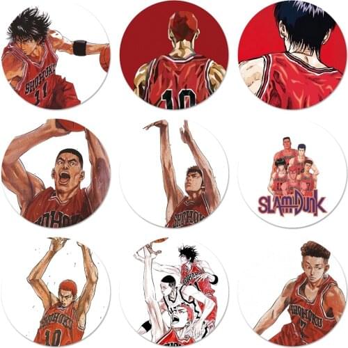 Anime Slam Dunk Icons Pins Badge Decoration Brooches Metal Badges For Backpack Decoration