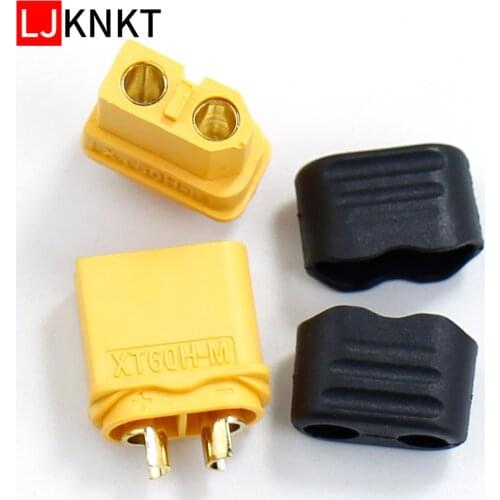 Amass 10 Pair XT60H Bullet Connector Sheath Female & Male RC Quadcopter FPV Racing Drone batería Lipo Banana Plug