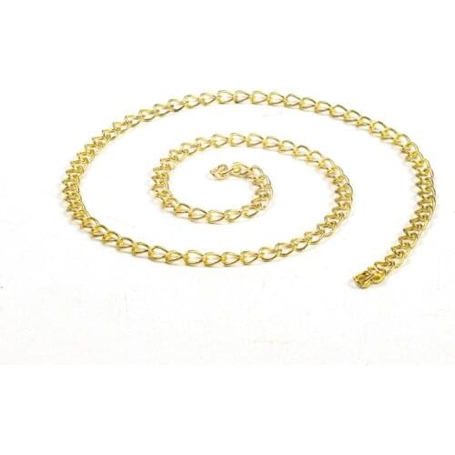 2 Meter/Lot 2.5mm Open Link Ring Extended Extension Necklace Chains Tail Extender Chain For Jewelry Making Supplies