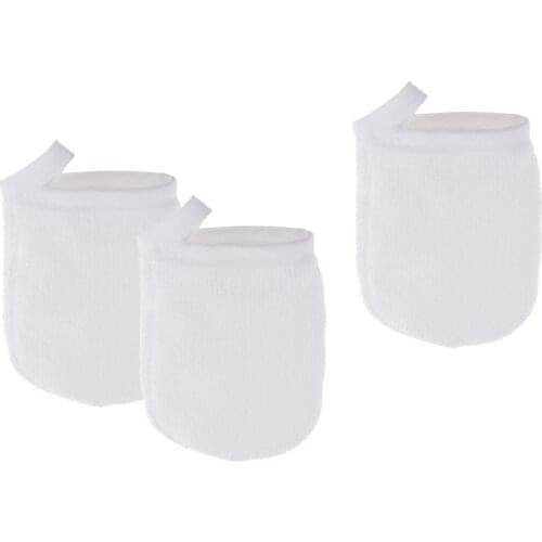 3PCS Soft Bathing Gloves Exfoliating Cleaning Mitt Gloves Skin Face Body Wash