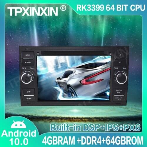 4+64GB Android 10.0 For Ford mondeo 2004-2010 Car GPS Navigation Player Car Multimedia Player Head Unit Tape Recorder IPS DSP