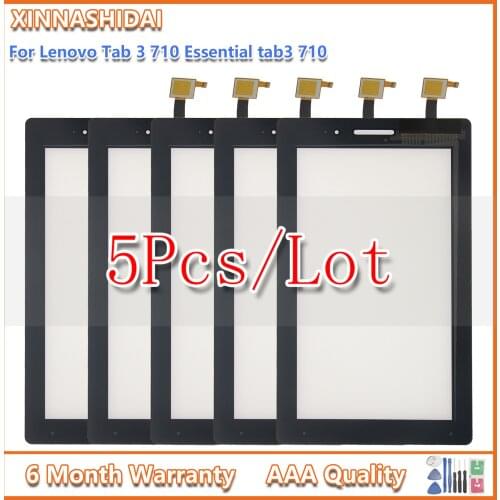 5pcs/lot For Lenovo TAB 3 Essential 710F Tab3 TB3-710F TAB3-710F TB3-710 Touch Screen Panel Digitizer LCD Front Glass Replace