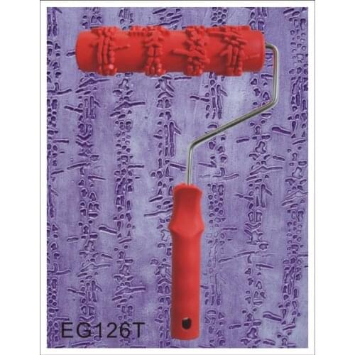 7" Rubber Roller Embossed Texture Pattern Paint Roller Home Decoration Paint Brush Background Wall Tool 7 Inch