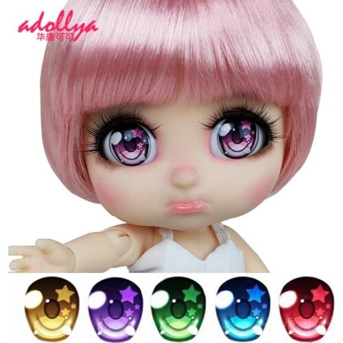 Adollya Doll Accessories Eyeball Stars Cartoon Eyes for Doll DIY Handmade Acrylic Eyes Suitable for 1/3 1/4 1/6 BJD Dolls