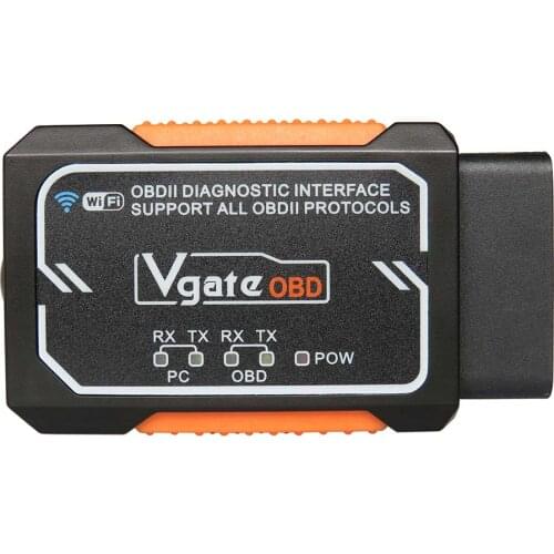 Vgate Chip PIC18F2480 WIFI/Bluetooth V1.5 OBDII Scanner Elm327 For Android/iOS Elm 327 V 1.5 OBD 2 Car Diagnostic Tool