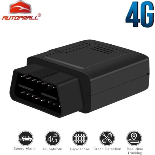 4G LTE OBD 2 GPS Tracker Car GPS Locator OBDII & Play Driving Monitor Vehicle Real-time Tracking Towing Alarm Crash Detection