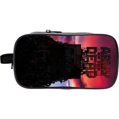 Army Of The Dead Pencil Case Boys Girls Horror Movies Cosplay Pencil Case Student Large Capacity Stationery Bag Makeup Bags