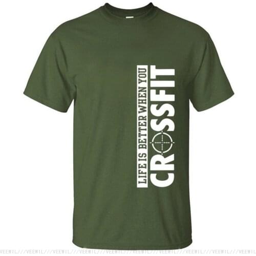 Life Is Better When Crossfit T Shirt 2020 Summer Fashion Men 0% Cotton Comfortable Fitness Gyms Fitness T Shirt Loose Fit Tees