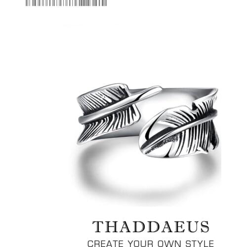 Geometric Design Bridal Sets Women & Men Ring,2016 New Cute Vintage Retro Simple Feather 316L Steel Ring Titanium Gift