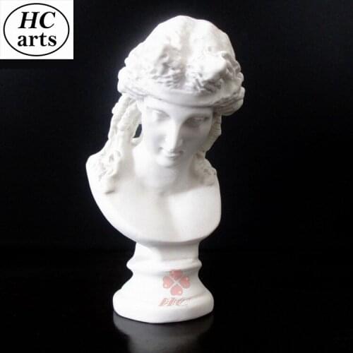Arts 6cm Ariadne Bust Arias Mini Resin Small Plaster Statue European Style Decoration Desktop Decoration Mini Garden Accessories