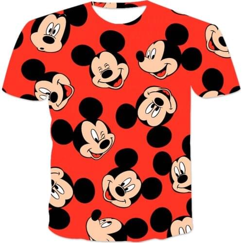 Summer Disney Cartoon Anime Mickey Mouse Printed 3D T-shirt Men Women Children Cool Streetwear Cool Boy Girl Kids Tops Tee 2021