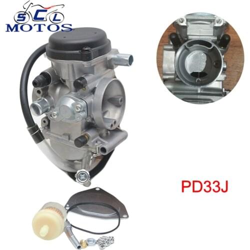 Sclmotos - 33mm PD33J Modified Motorcycle Carburetor ATV Quad Carb 4 Stroke for Yamaha YFM350 YFM400 YFM450 4X4 Engine Racing