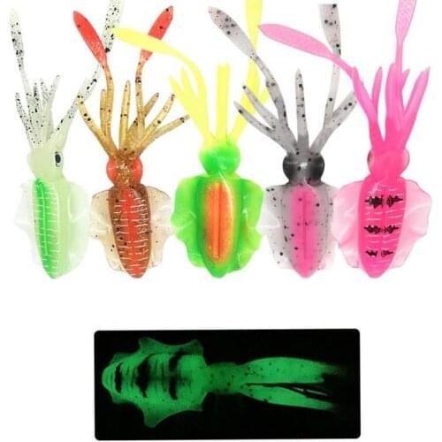 Fishing Soft Lure Luminous Squid Jig Fishing Tuna Lures Octopus Sea Fishing Sea Wobbler Soft Bait Fishing Accessories