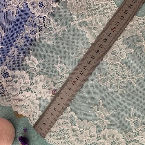 TD3201 23.5CM Soft stretch lace lace accessories wide accessories diy garment hem longer white trim trim