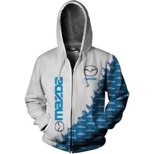 2021 New Men fashion hoodies Ford 3D Logo Printed Spring Autumn Streetwear Men clothes pullovers casual zipper