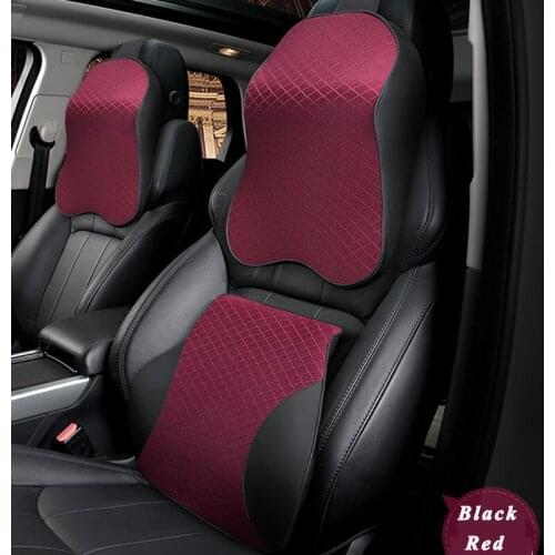 Memory Cotton Car Seat Neck Pillow Massage Back Lumbar Cushion Support for Ford Nissan Volkswagen Buick Skoda Audi Car Styling