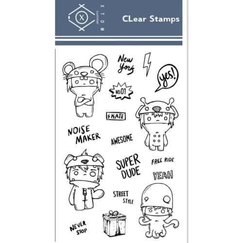 11x16cm Mice warriors Transparent Silicone Rubber Clear Stamps cartoon Scrapbooking/DIY Easter Childrens toys album