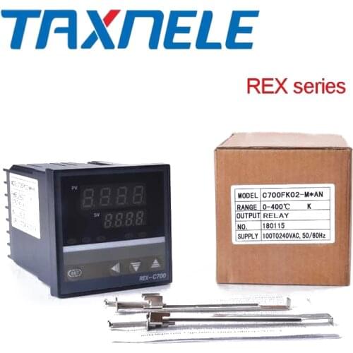 220V Oven Temperature Controller REX-C700 C700 Thermocouple PT100,K Universal Input Relay Output SSR output 72*72mm Thermostat