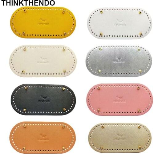 25 X 12cm Oval Bottom for Knitting Bag PU Leather Bag Handmade Diy Accessories Women Bag Long Bottom High Quality Leather
