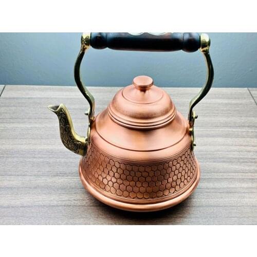 Turkish Arabic Teapot -Handmade-Copper- Thick-Copper Kettle