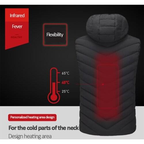 Outdoor Warm Electric Heating Clothing Riding Skiing Fishing USB Charging Electric Heated Vest Outdoor Keep Warm Accessories