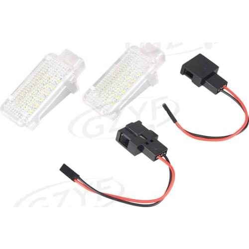1Pair Car LED License Plate Lamps 18 SMD LED Lights Super White for Audi A3 A4 A6 S4 Q7