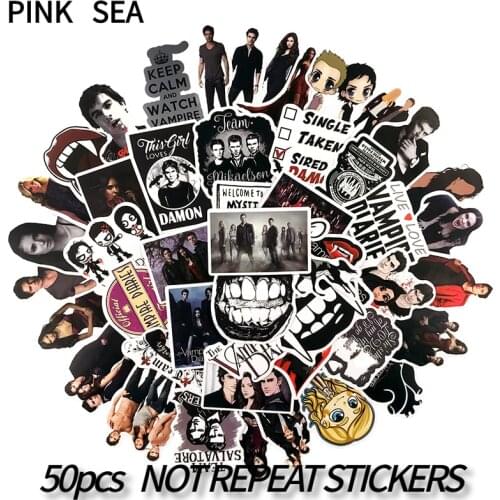 10/30/50pcs/set American TV Show The Vampire Diaries Stickers For Laptop Luggage Motorcycle Phone Skateboard Kids Sticker Toys