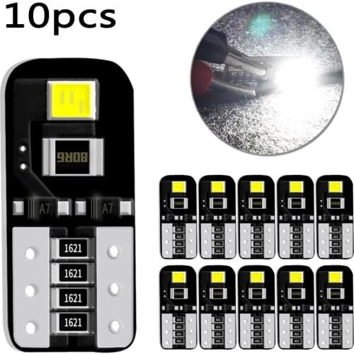 10pcs T10 LED Bulbs Car Indicator Kit LED License Plate Light DC12V Lamp