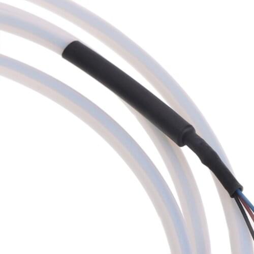 2M PTFE PT100 RTD 3 Wire Temperature Sensor Oil Waterproof Anti-corrosion