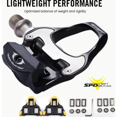 SPD-SL Cycling Road Bike Bicycle Self-locking Pedals Ultralight Aluminum Alloy 2 Sealed Bearing Bicycle Pedal Bike Part