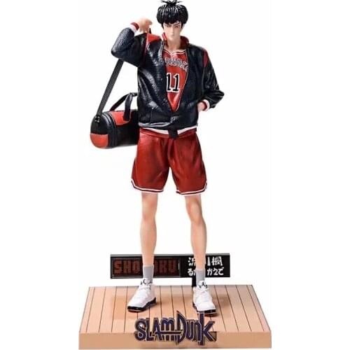 32CM Anime Statue SLAM DUNK Rukawa Kaede Full-Length Portrait Art GK Action Figure Figurine Collectible Model Toy T30