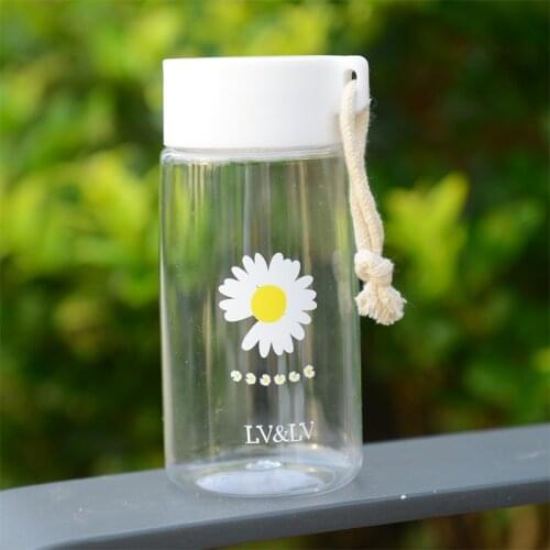500ML Newest Style Water Bottle Portable Outdoor Sports Cute Safety PC Plastic Children Girls Birth Gift Printed Colorful Flower